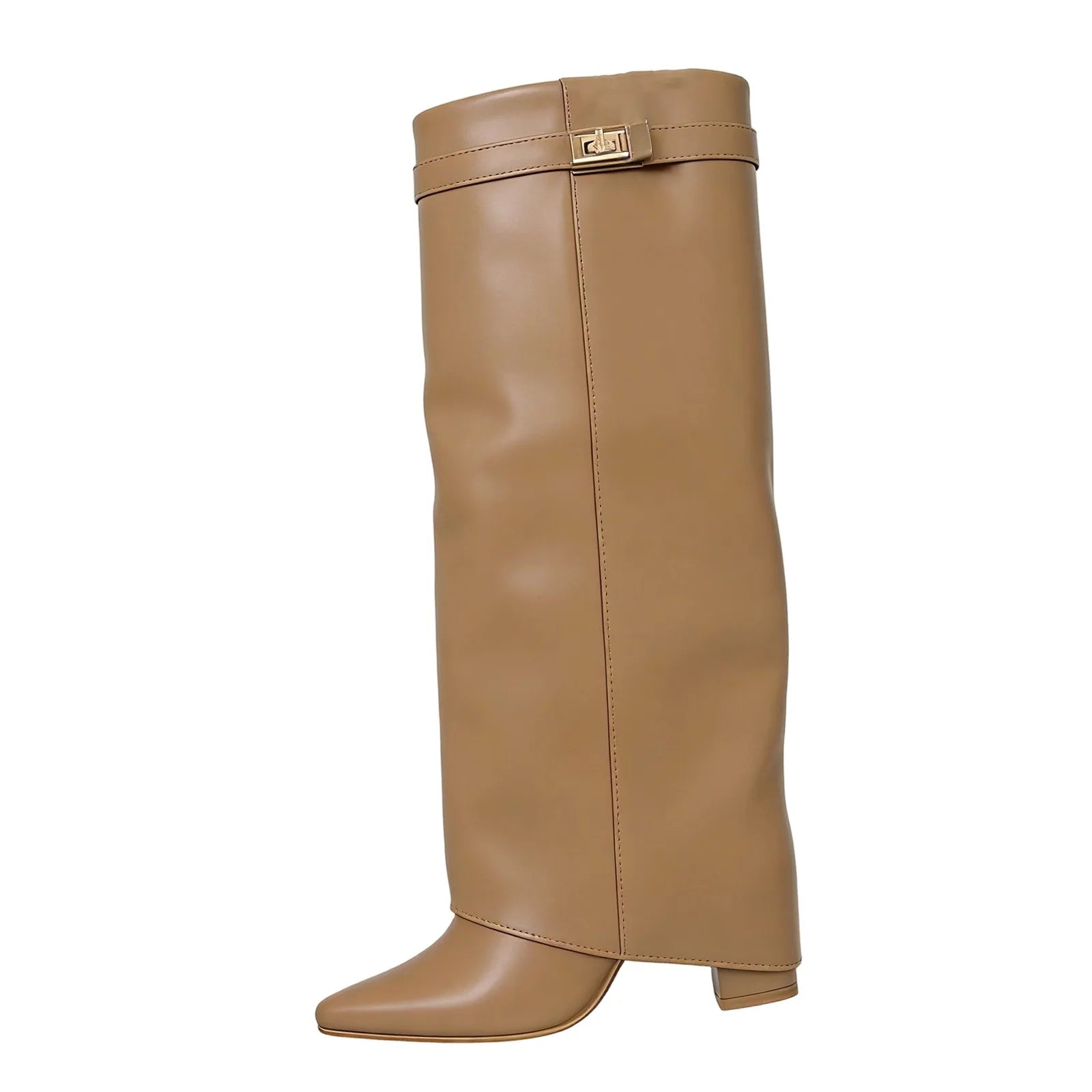 Knee High Pull Up Leather Pull on Boots