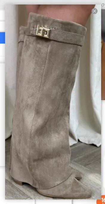 Knee High Pull Up Leather Pull on Boots